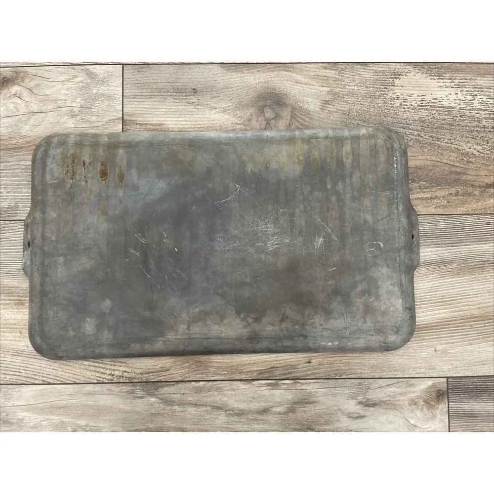 DowMetal Whitelight Magnesium Tray Pancake Griddle Cookie Sheet Pan USA Vintage